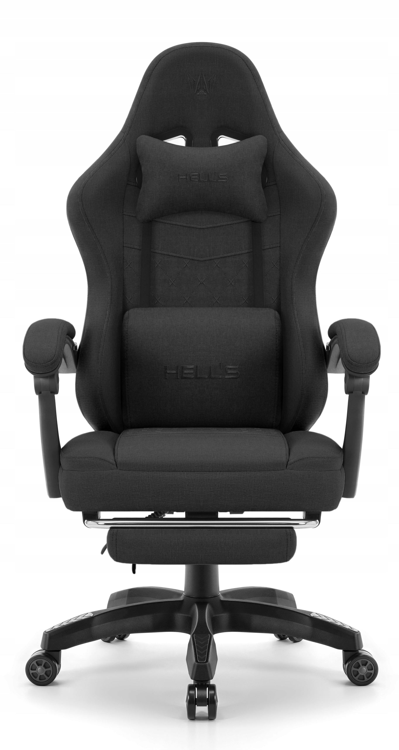 Office Gaming Chair Hell's Chair HC- 1015 Black with Footrest Upholstery color black