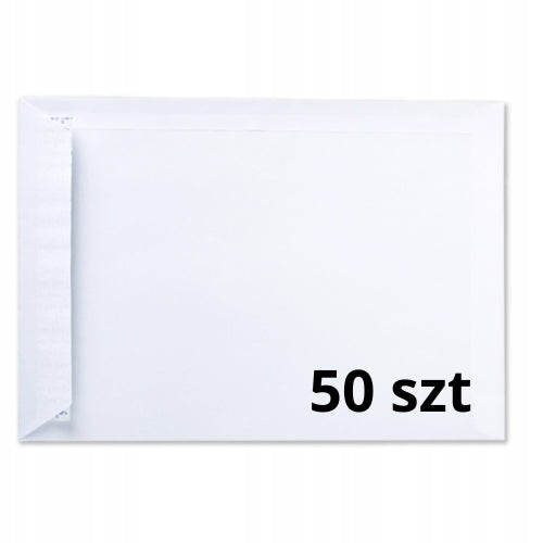 Office Letter Envelopes for Documents C5 White 50pcs with Adhesive Strap