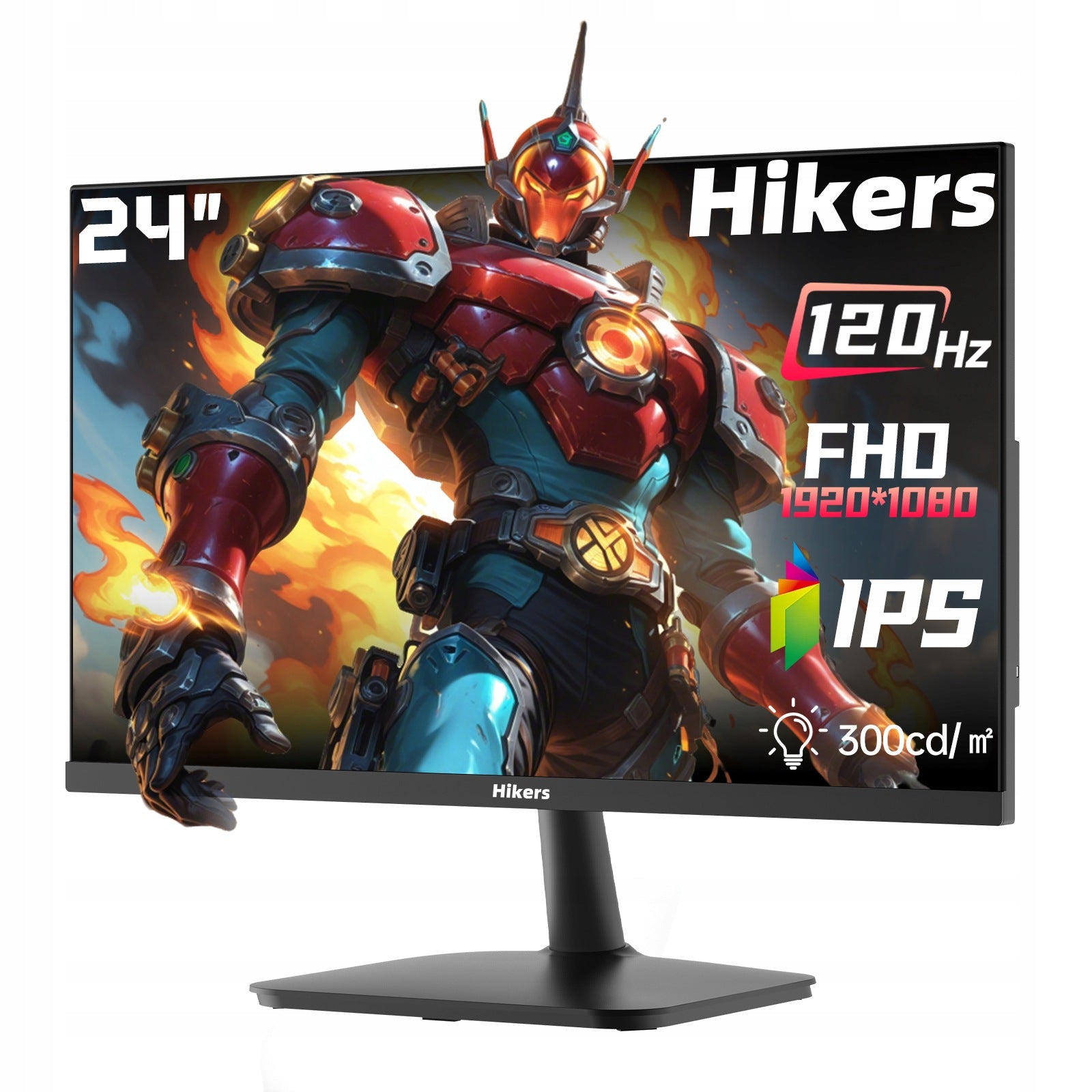 Office Monitor LED 24" Hikers Full HD 1920x1080 IPS 120Hz HDMI1.4 VGA