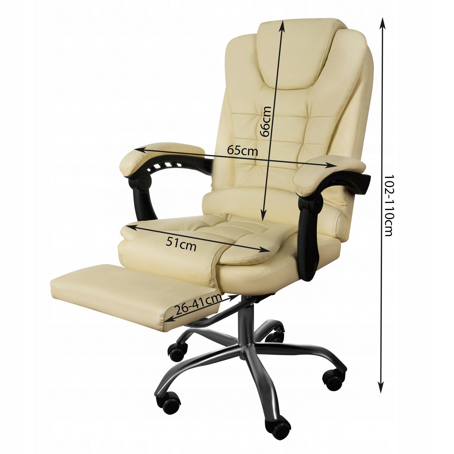 Office Swivel Chair Desk Swivel Chair Beige with Footrests Manufacturer code 23287