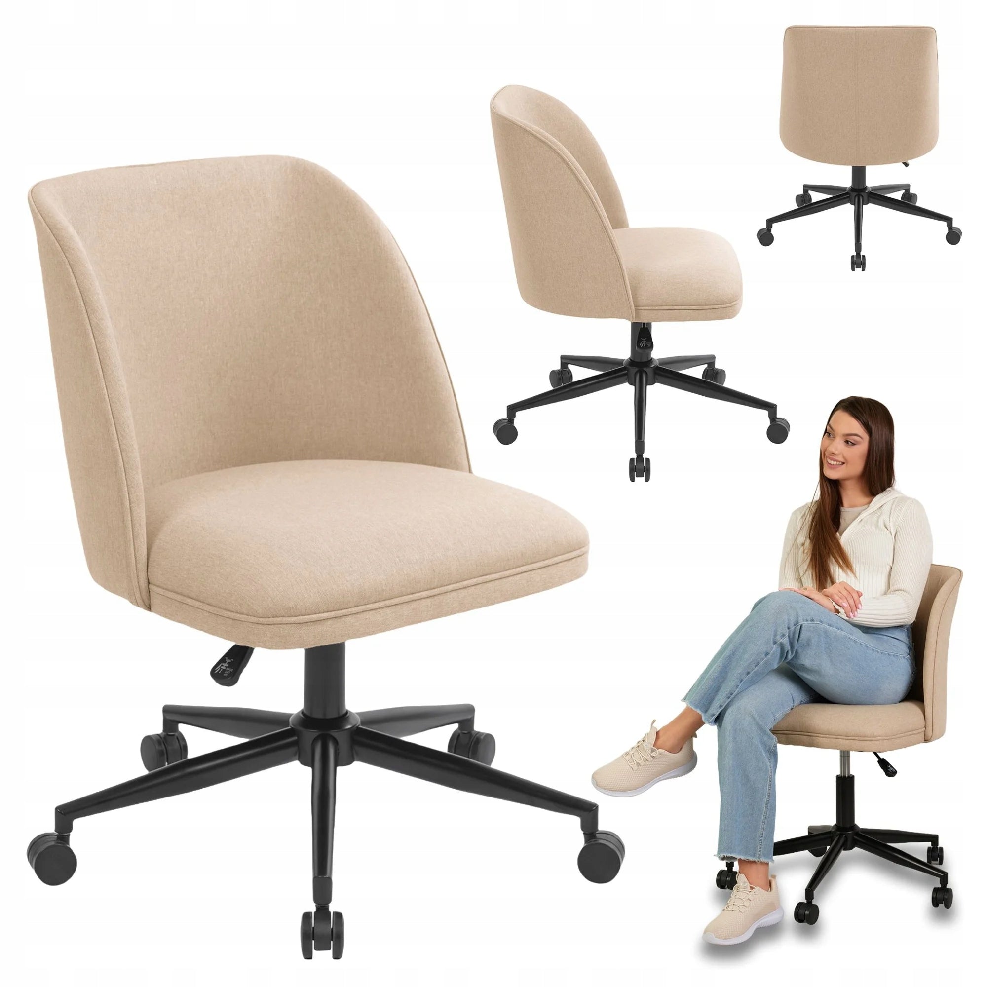 Office Swivel Chair For Living Room Adjustable Fabric Chair For Office Fano