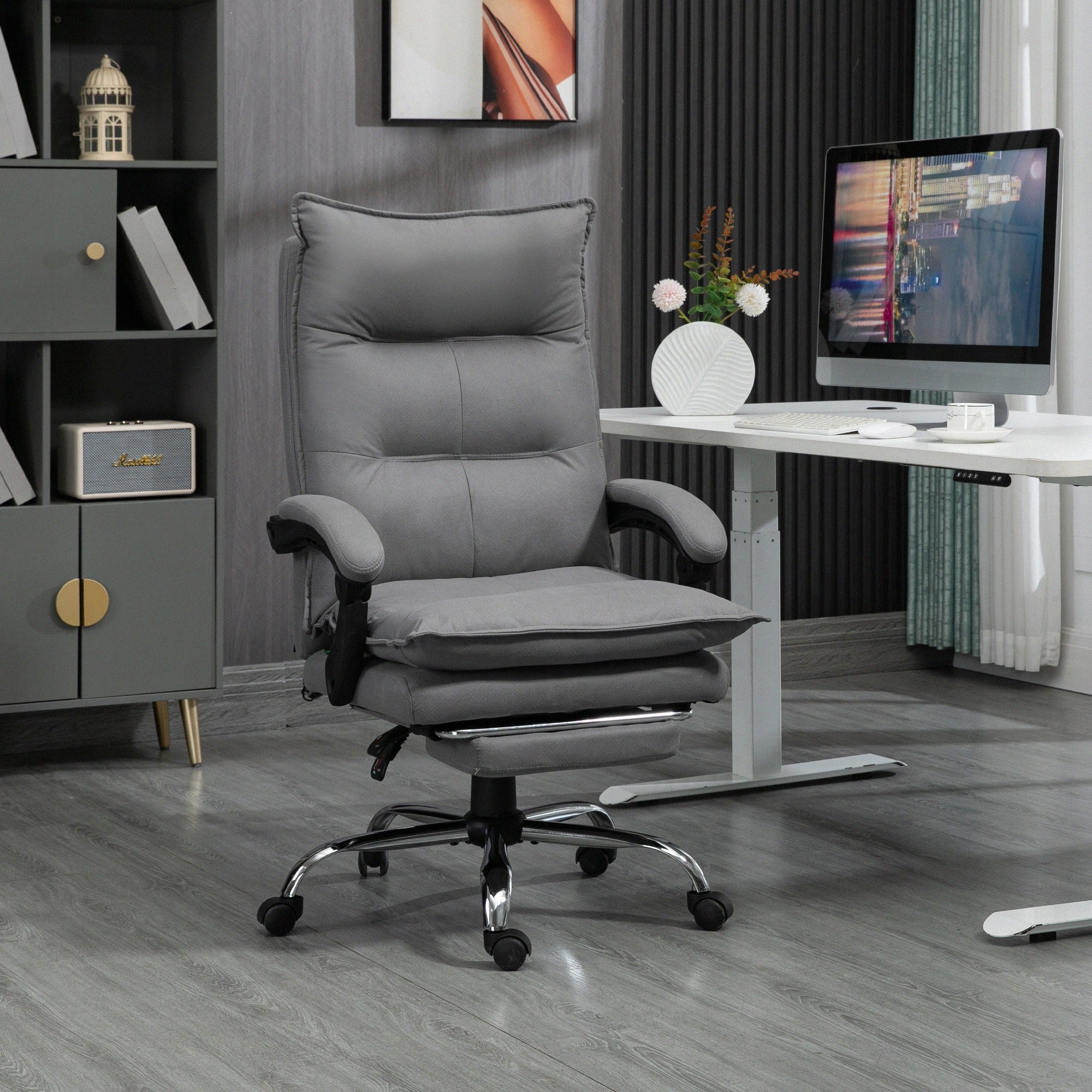 Office Swivel Chair with Massage and Heating Function, Comfortable, Grey Manufacturer code 921-661V90GY