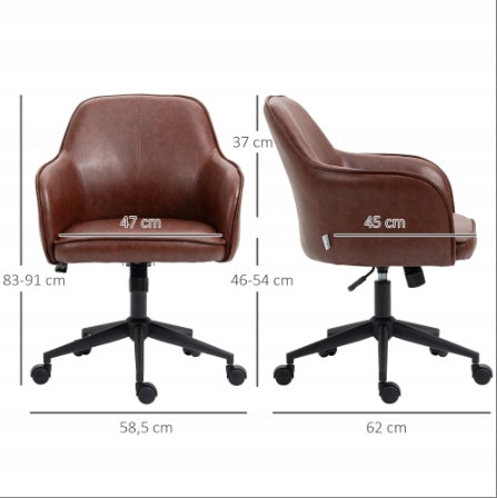 Office chair 58,5x62x91 cm, brown, with swing, height adjustable Manufacturer code 921-603V00BN