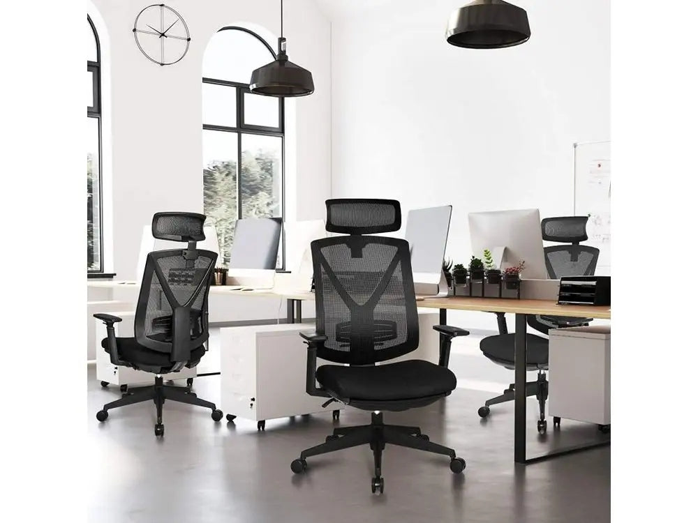 Office chair 68,5x70x116-133 cm black Brand Songmics