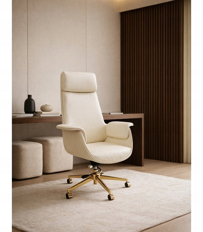 Office chair ADMIRAL beige gold base Packaging status original