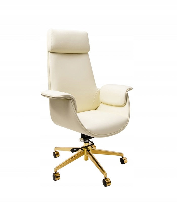 Office chair ADMIRAL beige gold base