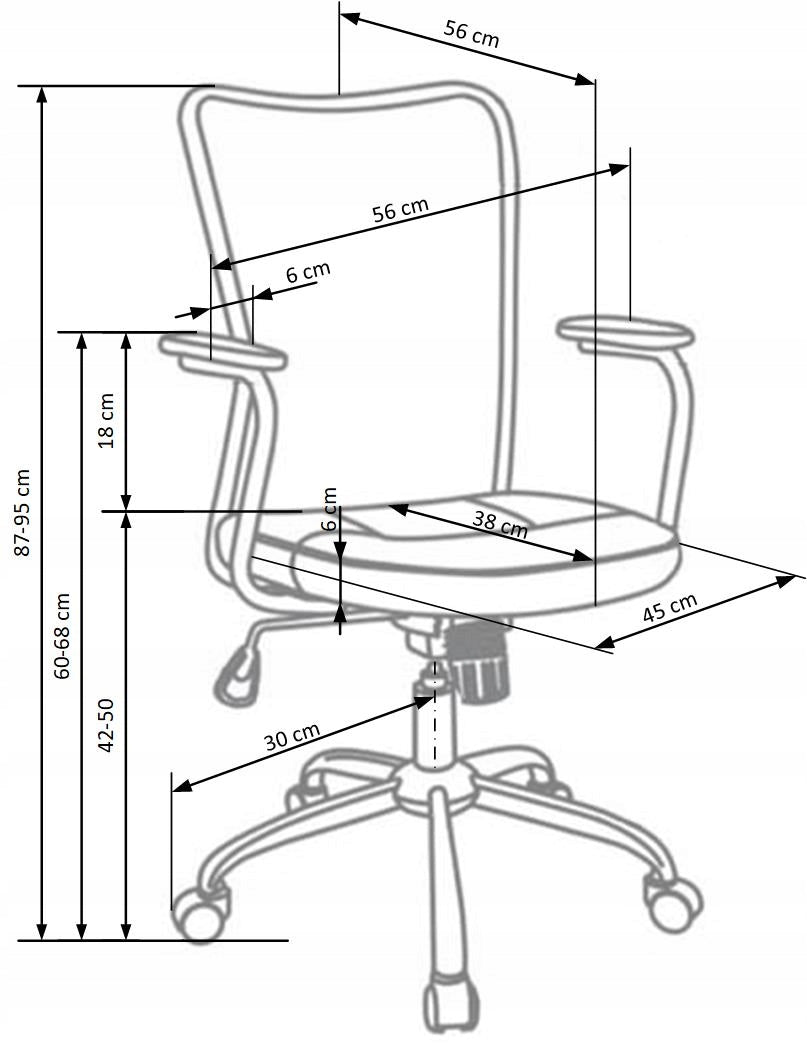 Office chair ANDY grey blue chair HALMAR Manufacturer code V-CH-ANDY-FOT-NIEBIESKI