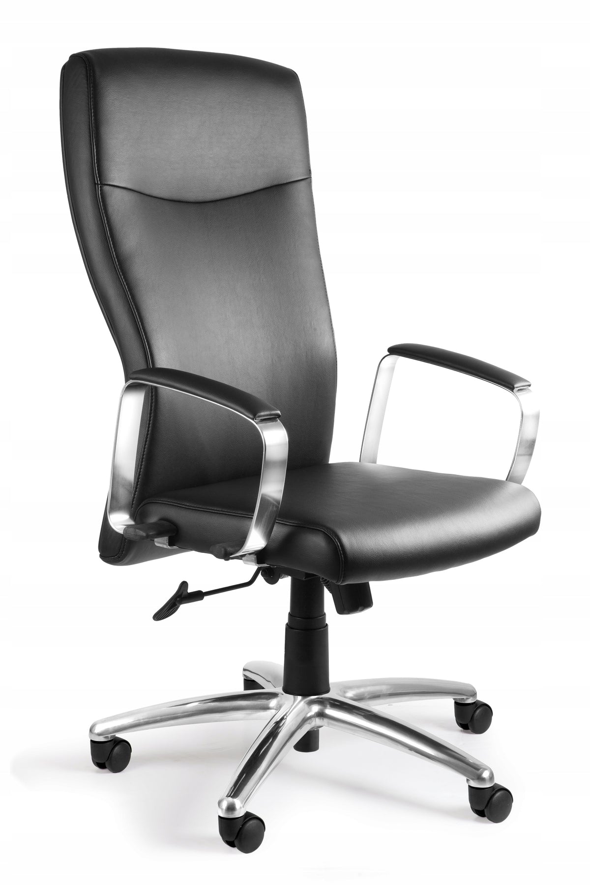 Office chair Adella HL black genuine leather swivel office chair