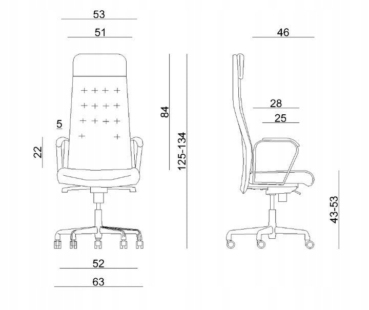 Office chair Ares HL black GENUINE LEATHER Brand Unique
