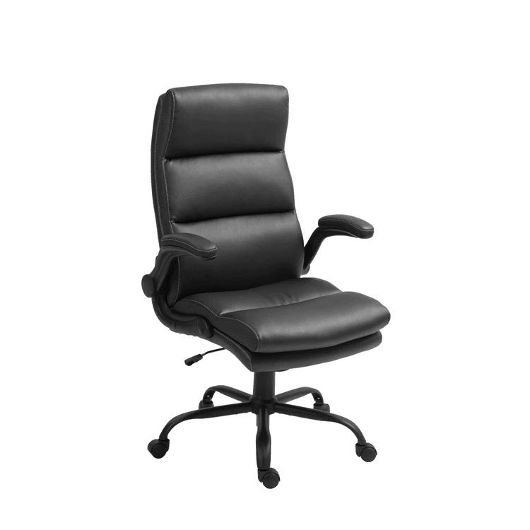 Office chair COMMANDER black faux leather TILT armrests Furniture depth 68 cm