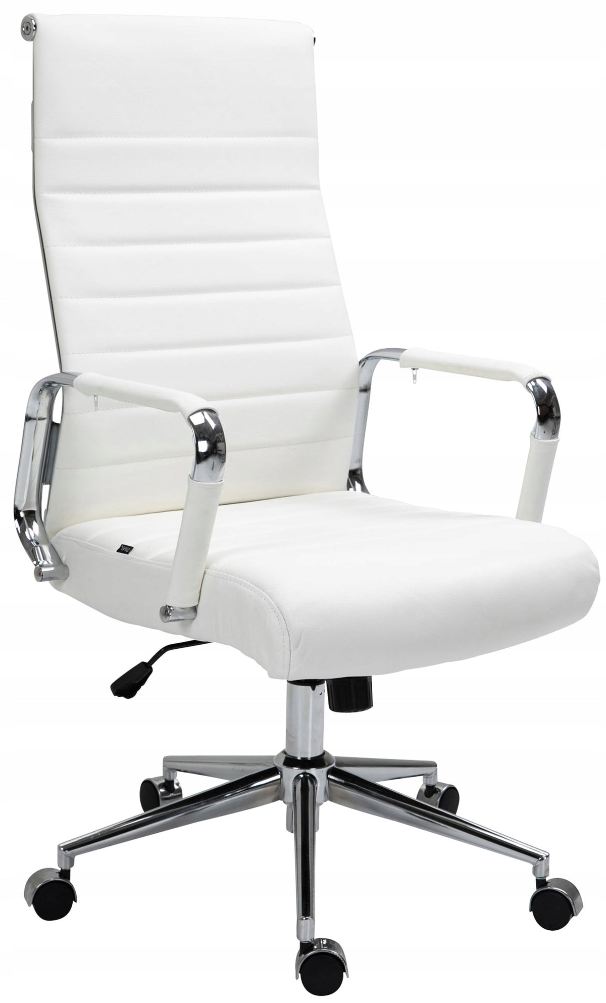 Office chair Columbus genuine leather, white