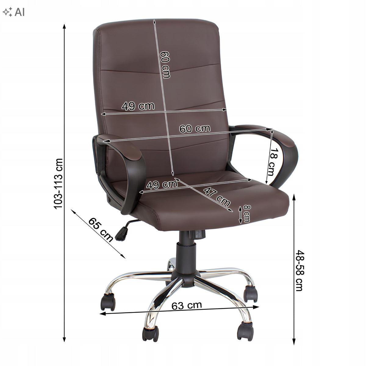Office chair ECO-LEATHER swivel chair for desk BRONZE leather COMFORTABLE L211 Manufacturer code HILE-TO-L211BR