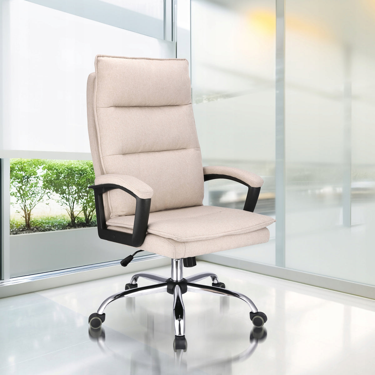 Office chair ESPO fabric beige, JUMI, CM-333178.5900410333178, Medical device no