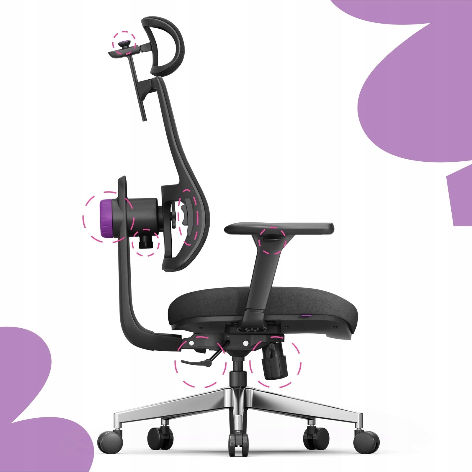Office chair Ergonomic adjustment136 kg Spacetronik Lumbo swivel Manufacturer code SPC-LUMBO-11B