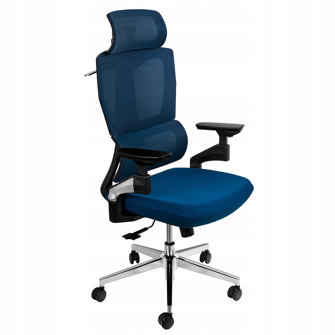 Office chair Ergonomic swivel with armrest 4D blue