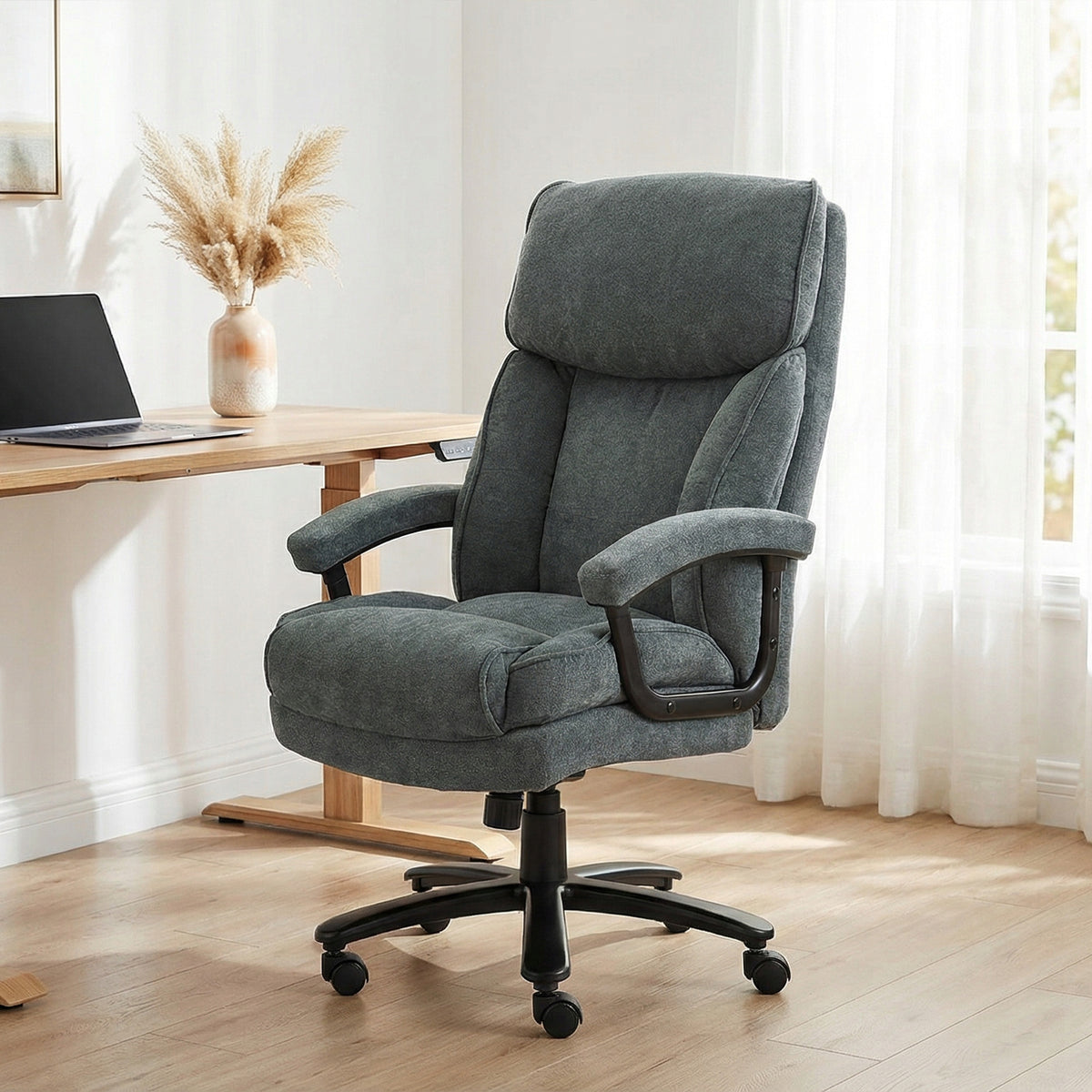 Office chair HOMCOM grey 68,5x79x117-125 cm, load up to 200 kg Medical device no
