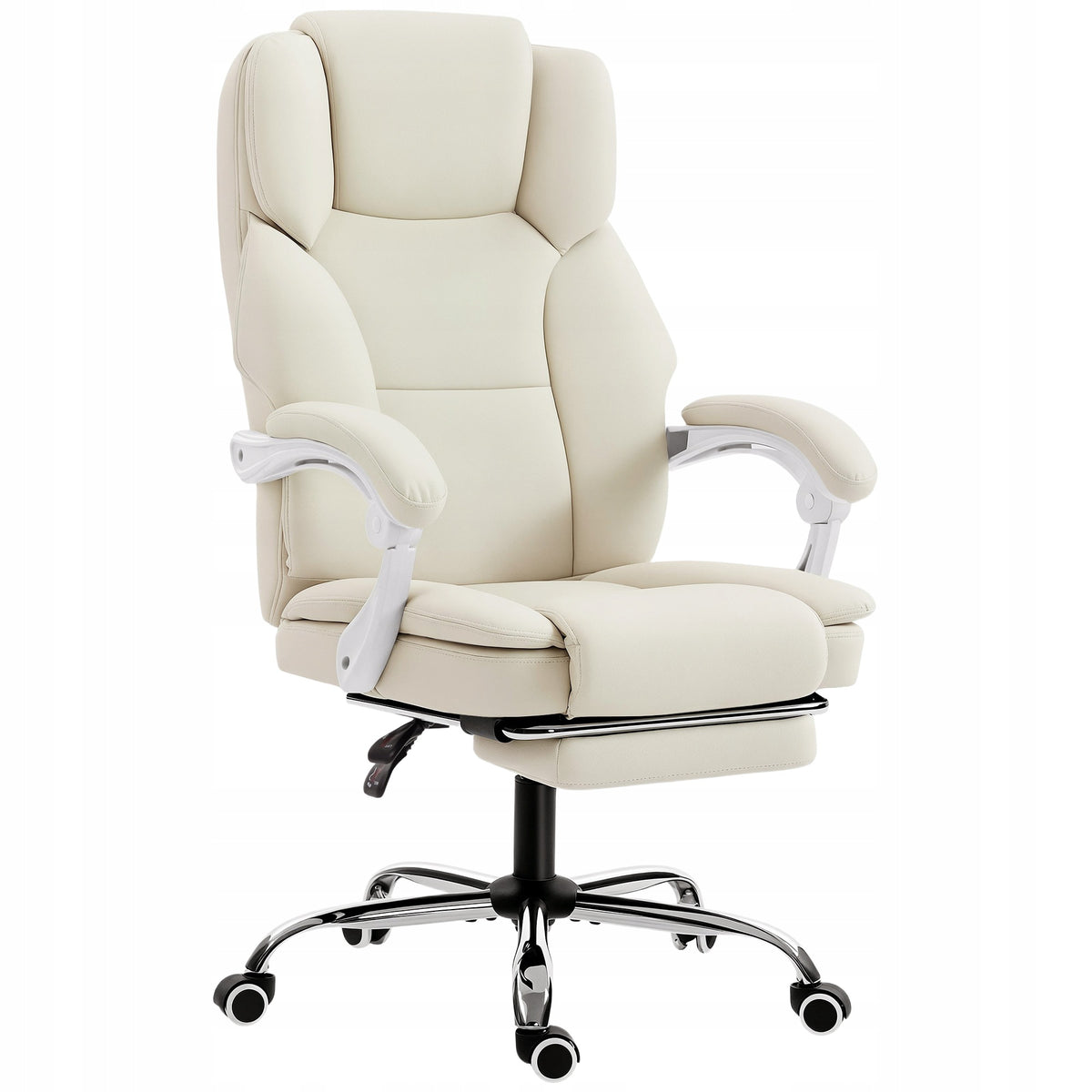 Office chair HOMCOM with reclining function, adjustable and swivel with footrest