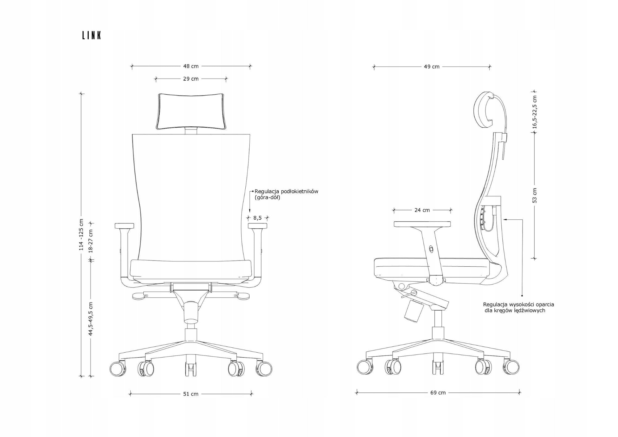 Office chair Link black house office design EAN (GTIN) 5908242420257