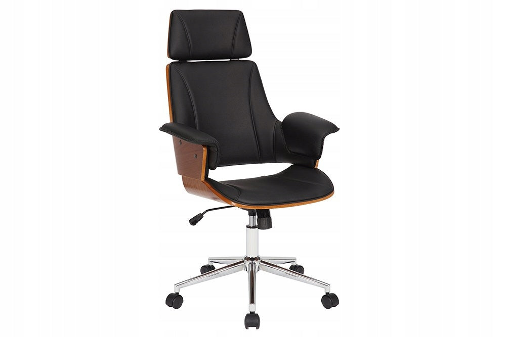 Office chair Manhattan swivel imitation leather walnut 44195
