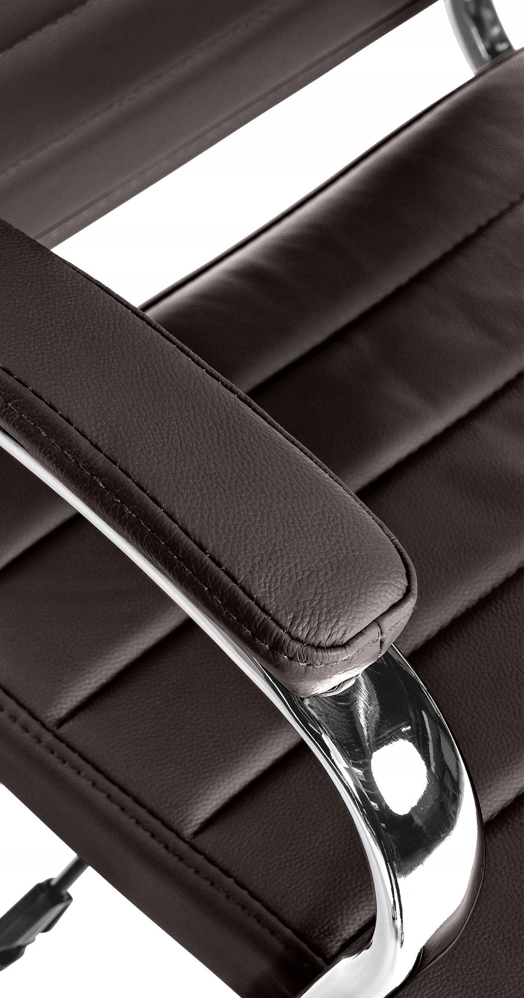 Office chair Mollis genuine leather, coffee Furniture depth 61 cm