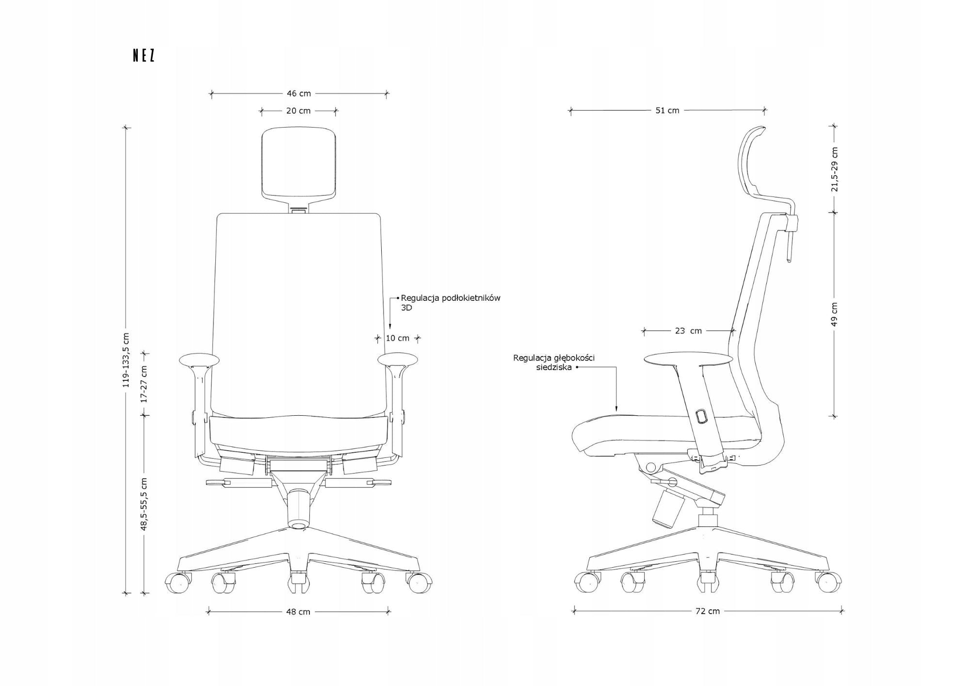 Office chair Nez black mesh/fabric mechanism multiblock EAN (GTIN) 5908242426136
