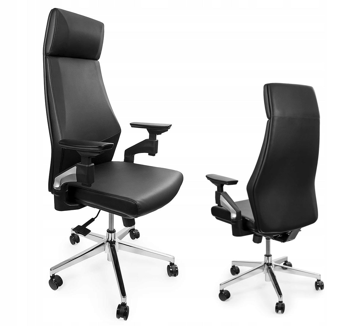 Office chair Rell black chrome eco leather house room Brand Meb-lab