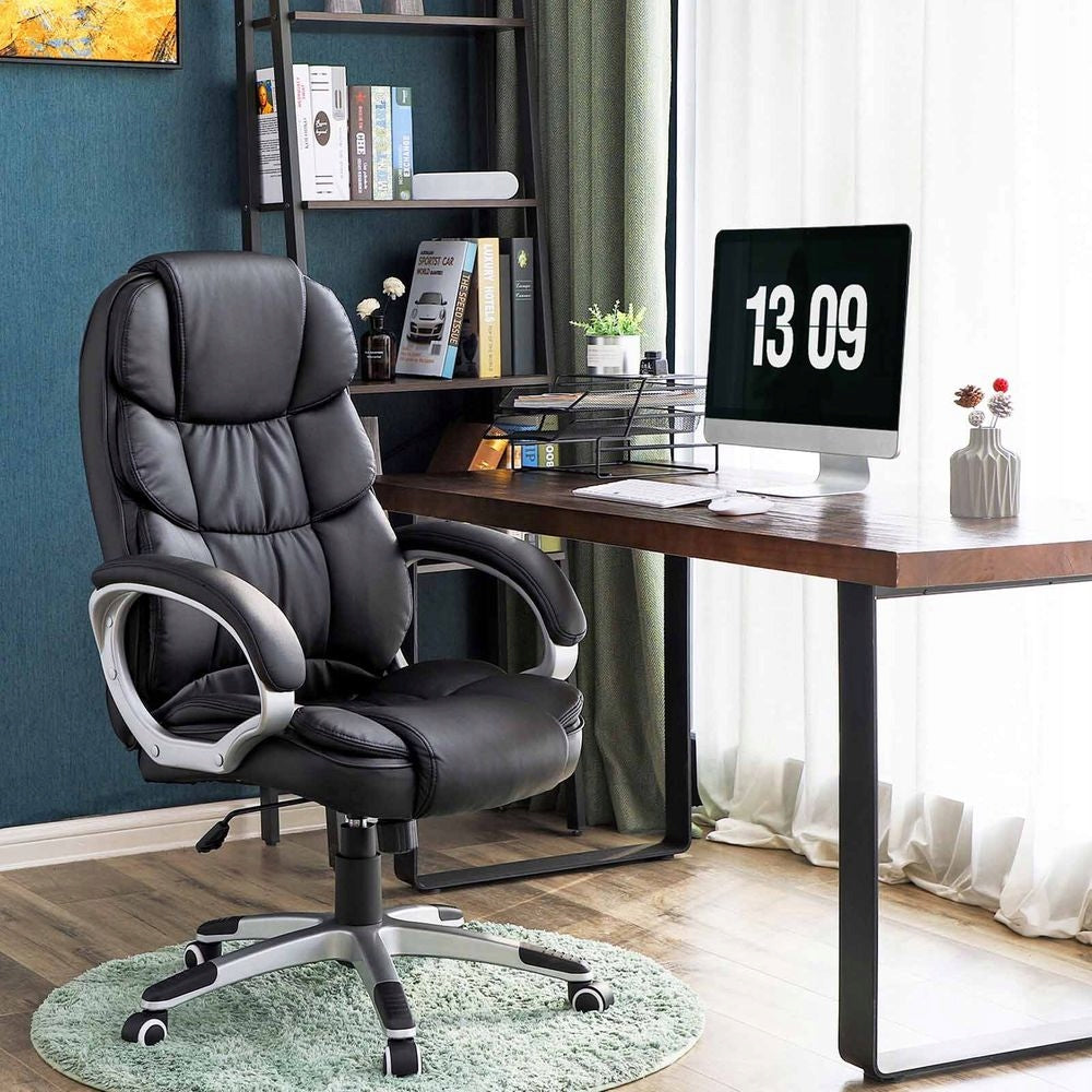 Office chair SONGMICS - black, eco-leather, ergonomic, swivel Brand Songmics