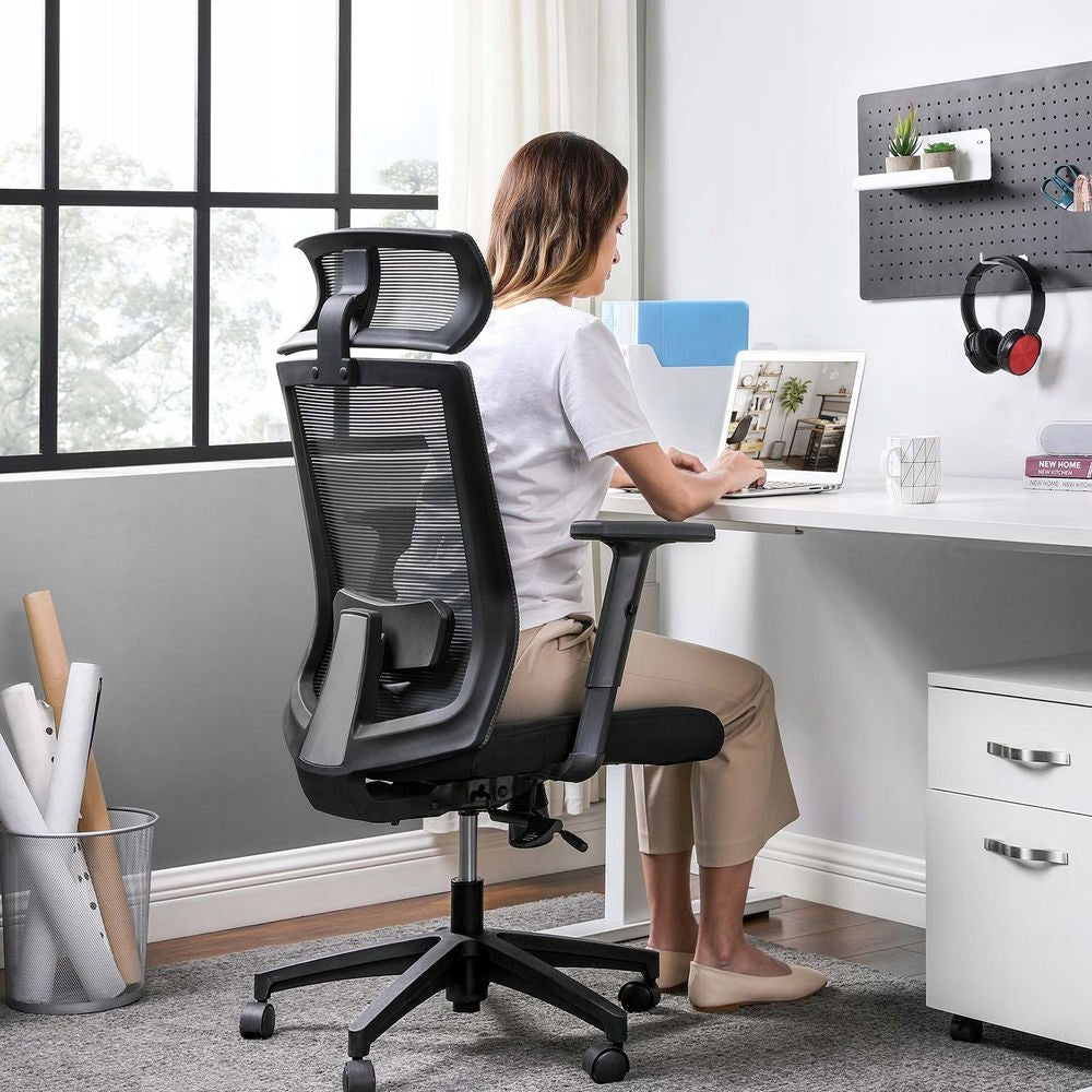 Office chair SONGMICS ergonomic mesh grey 120 kg Manufacturer code obn55bg