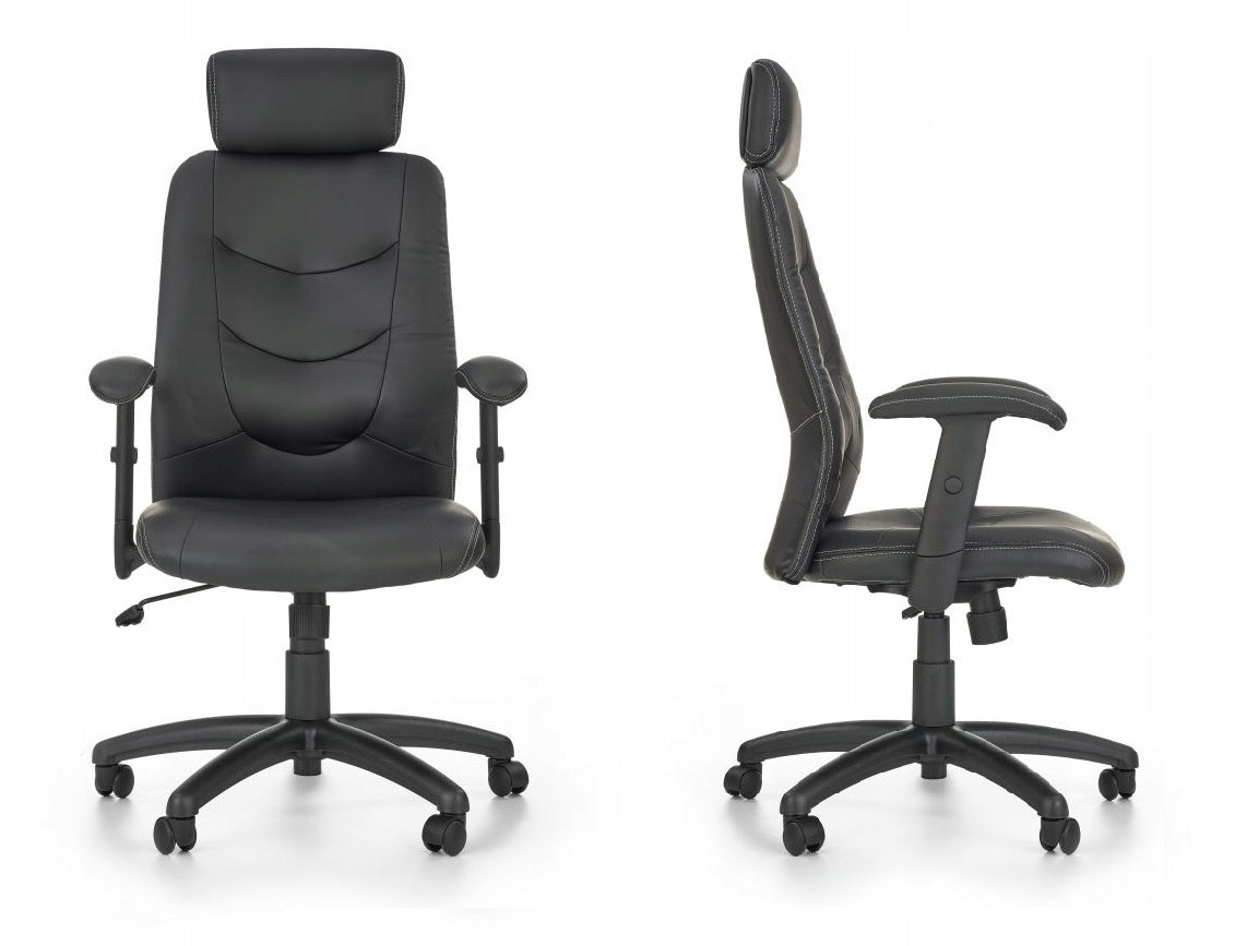 Office chair STILO Black Eco Leather TILT swivel chair in HALMAR