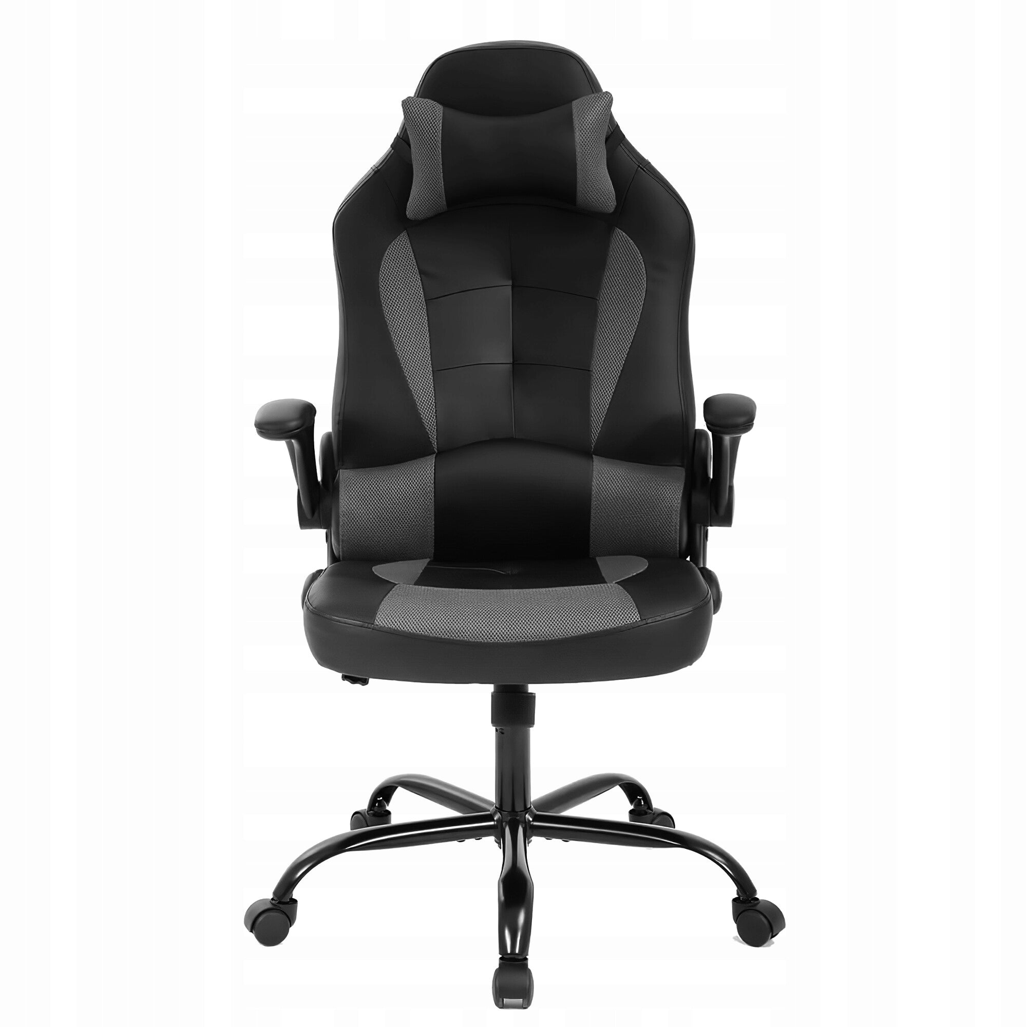 Office chair SWIVEL CHAIR Black ergonomic eco-leather comfortable AGA