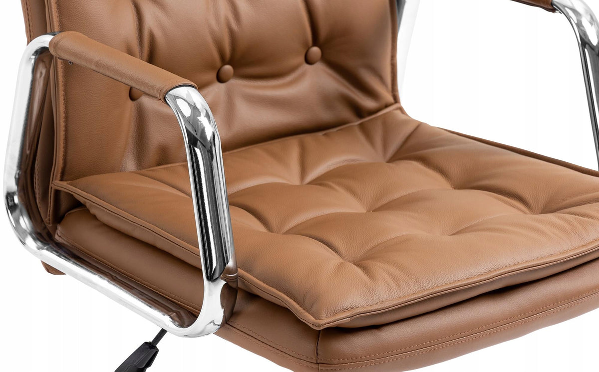 Office chair Sotira genuine leather, light brown Packaging status original