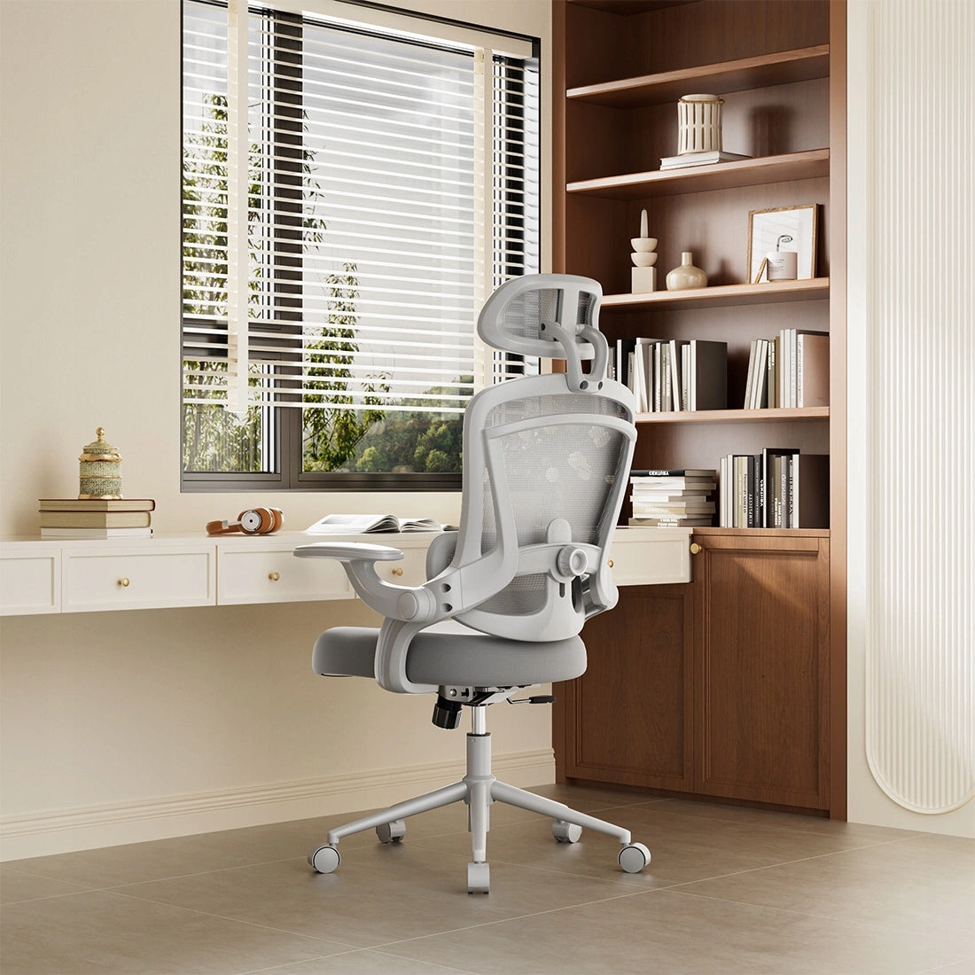 Office chair Spacetronik ergonomic swivel grey mesh adjustable EAN (GTIN) 5903031057768
