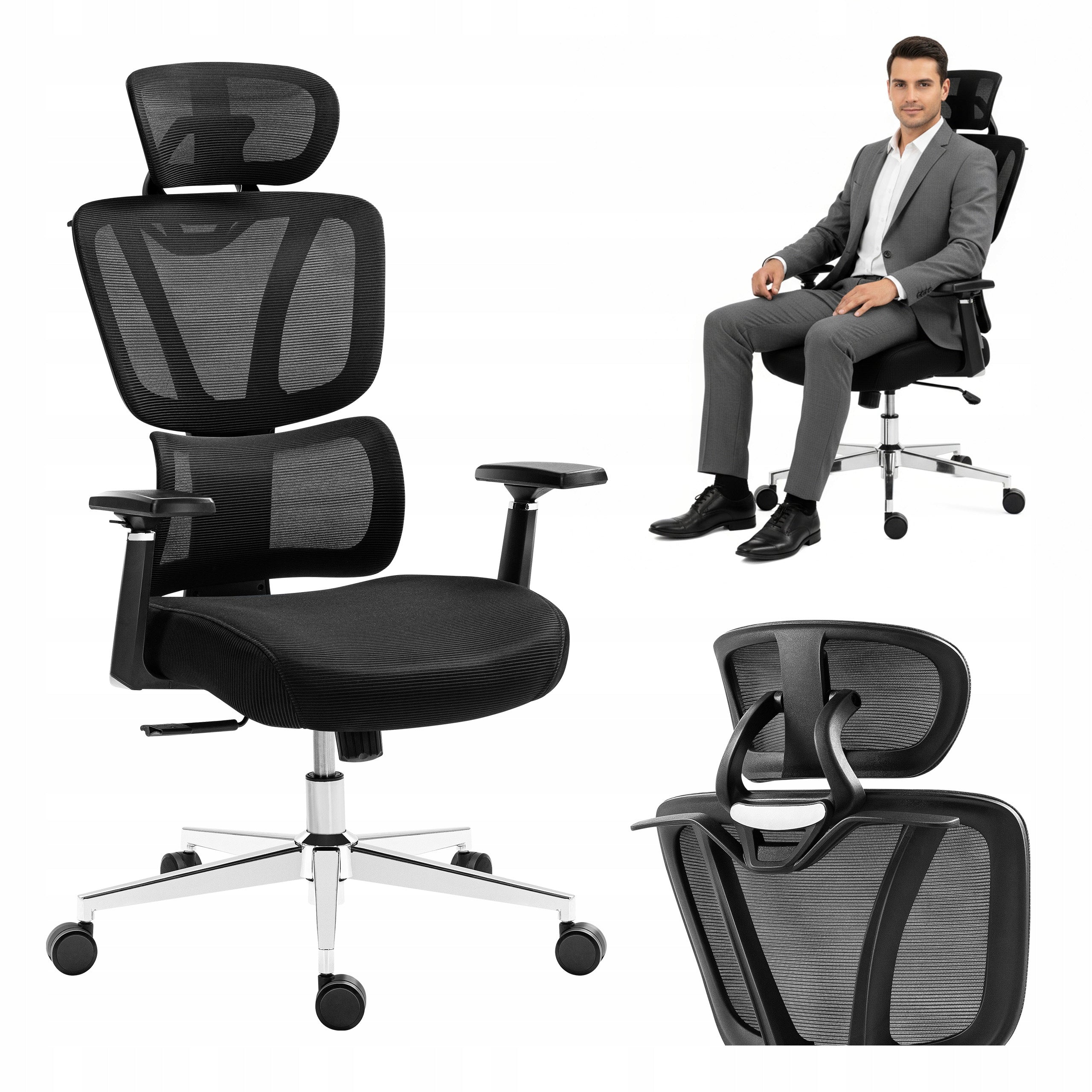 Office chair Swivel ERGONOMIC office chair on wheels up to 130k