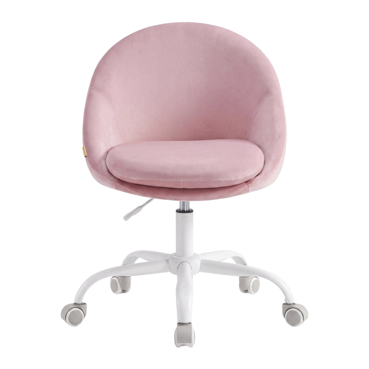 Office chair Swivel VELOUR on Wheels pink 110kg Spacetronik Manufacturer code SPC-MIO-06