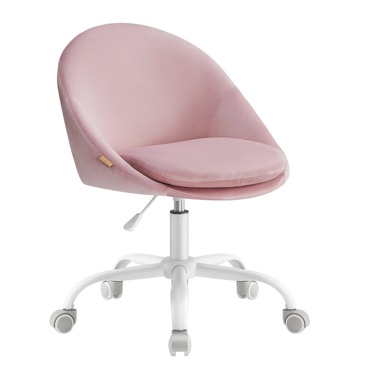 Office chair Swivel VELOUR on Wheels pink 110kg Spacetronik