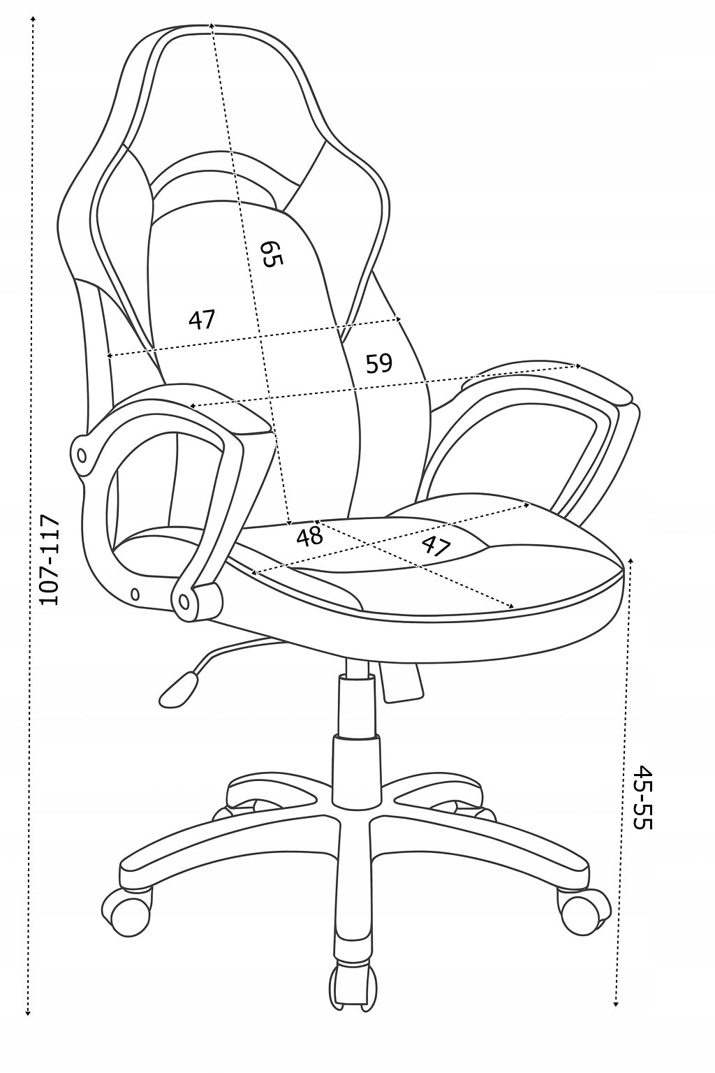 Office chair TACO black brown eco leather TILT ergonomic swivel Medical device no