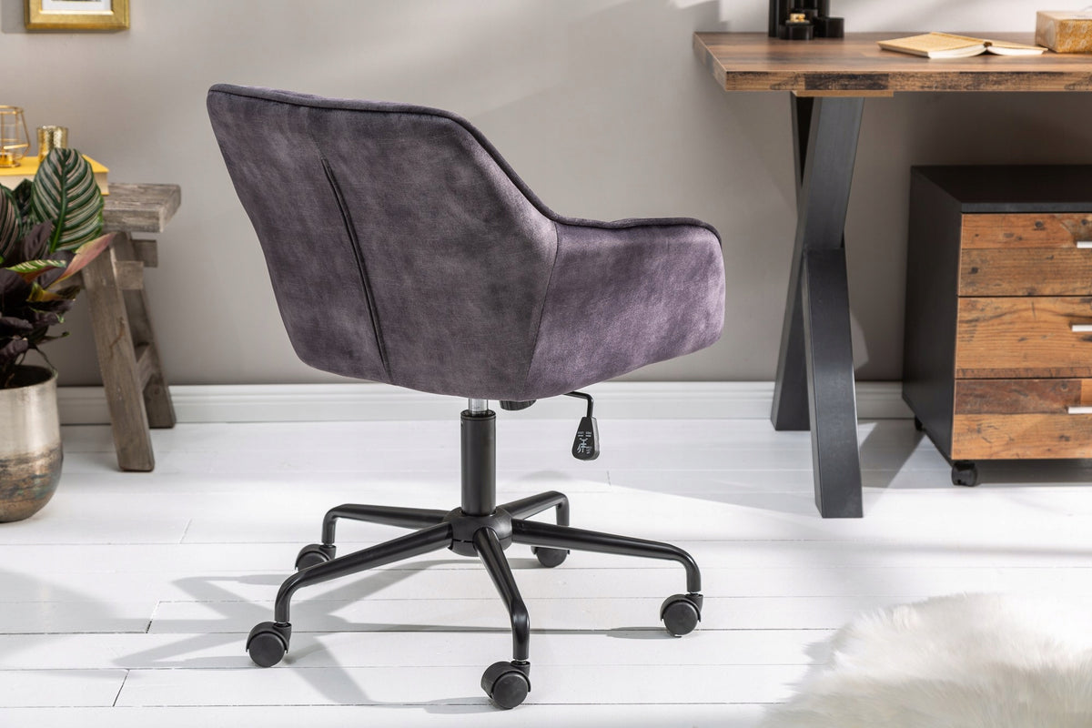Office chair Turin dark grey velvet 40305 Manufacturer code 40305