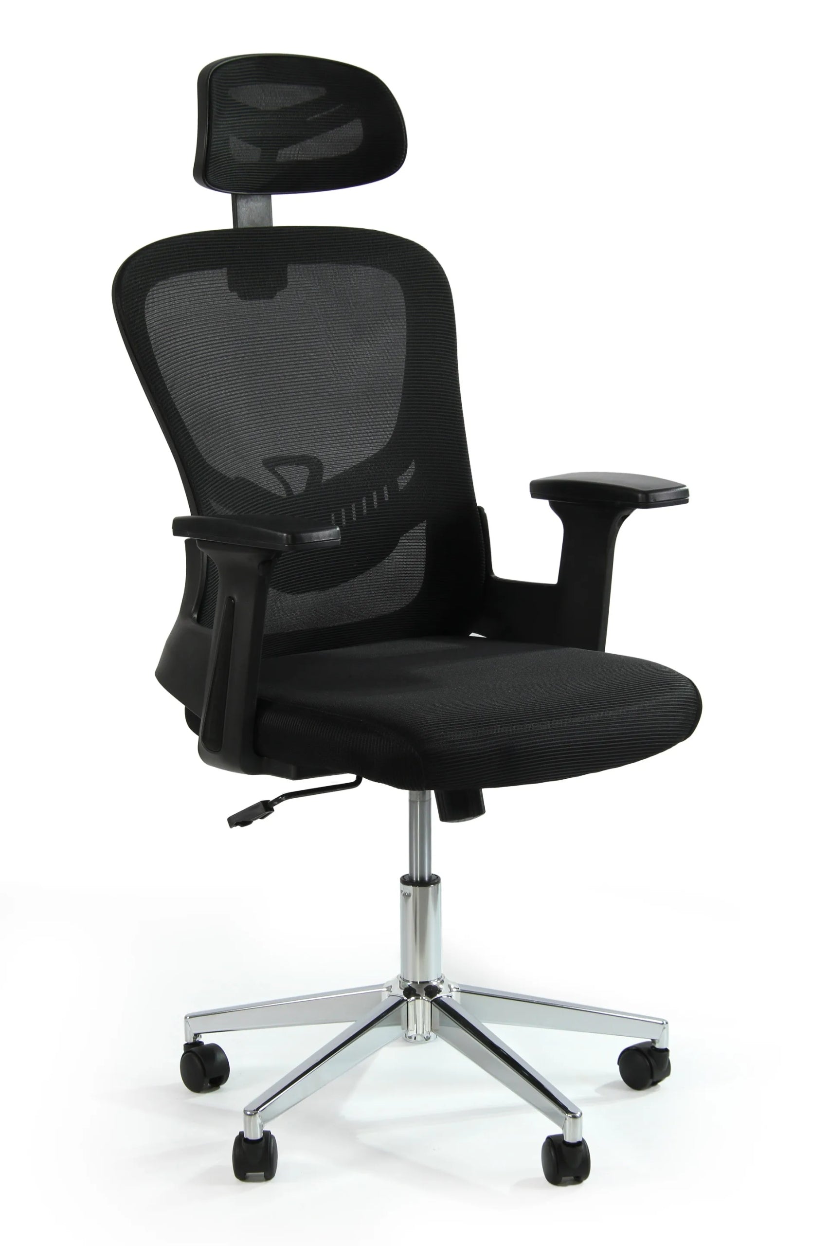 Office chair V3-2 ergonomic movable lumbar support black
