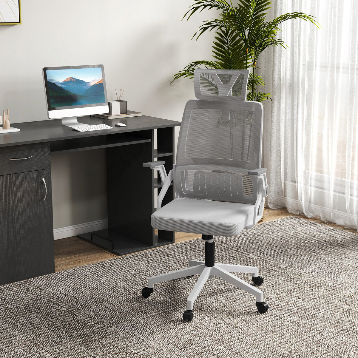 Office chair Vinsetto, ergonomic, with adjustable backrest, grey Brand Vinsetto