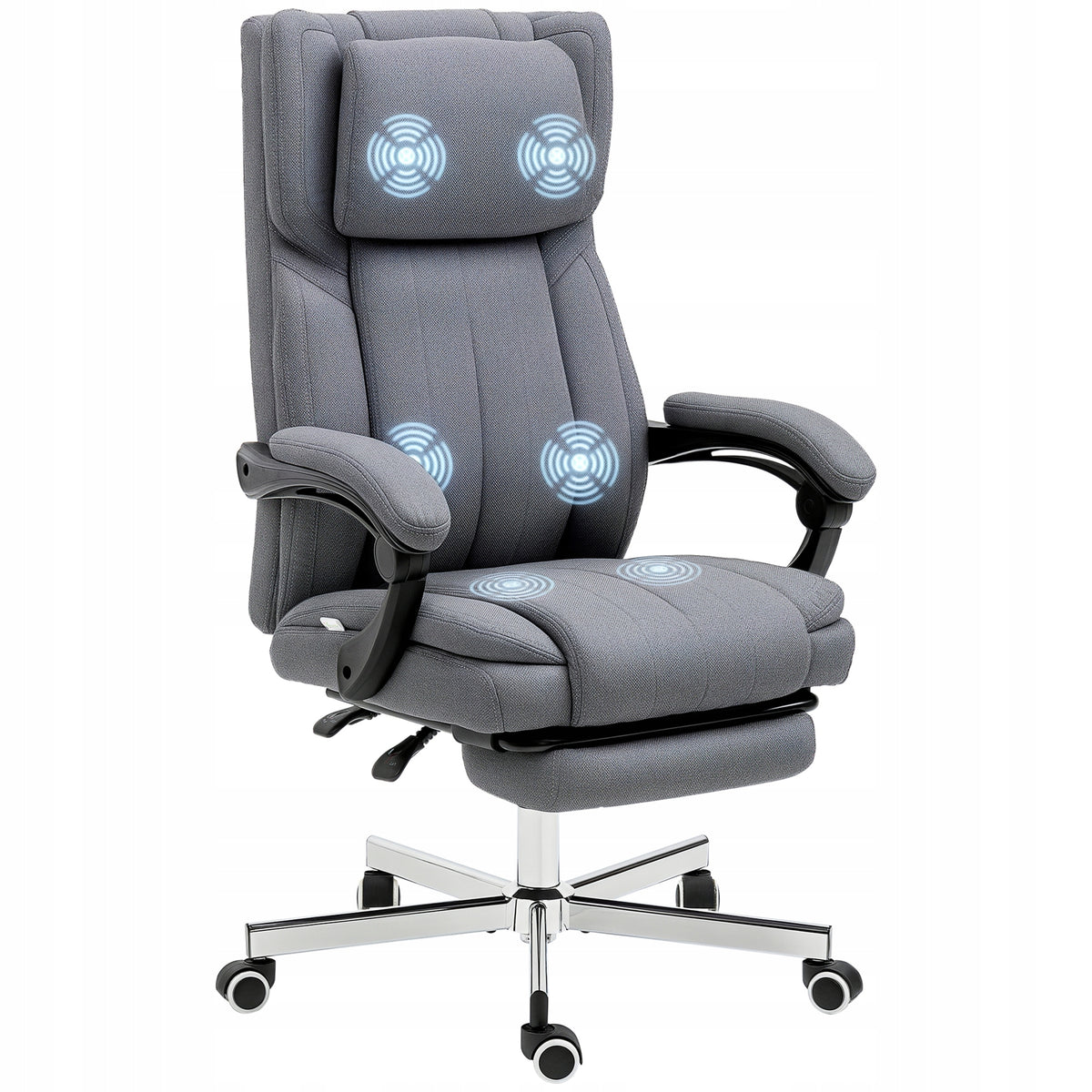 Office chair Vinsetto with massage and reclining function, grey