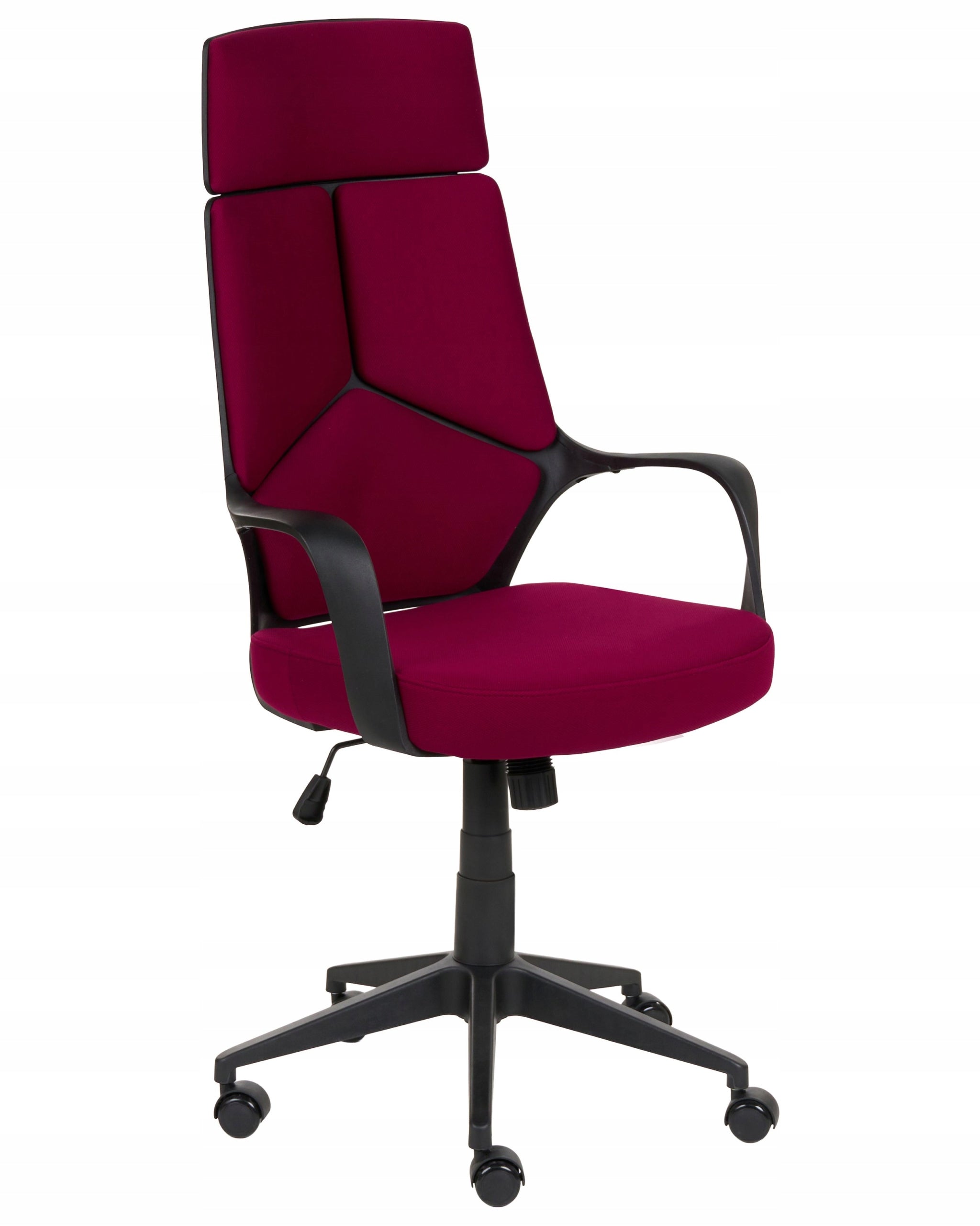 Office chair adjustable burgundy wheels