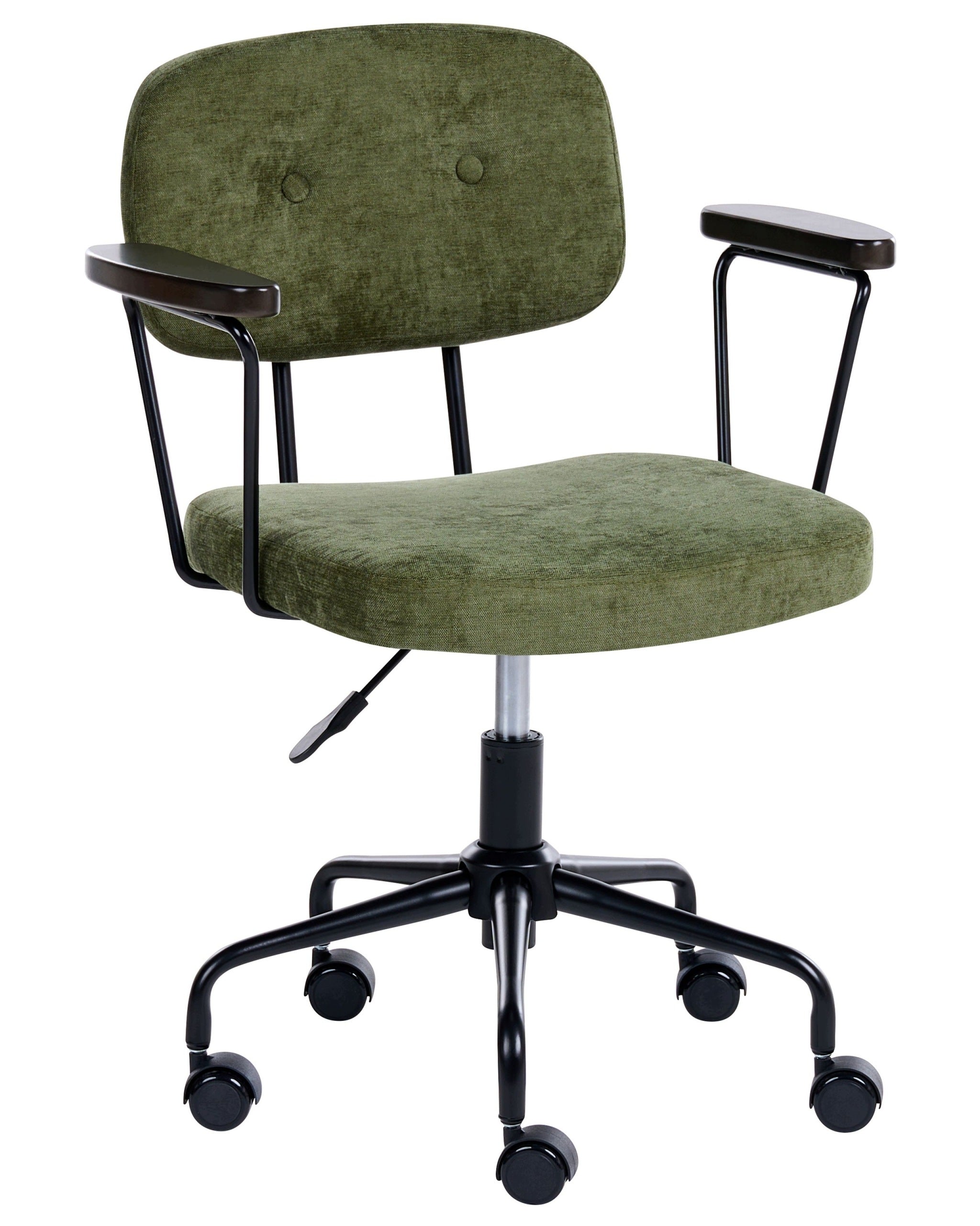 Office chair adjustable fabric green