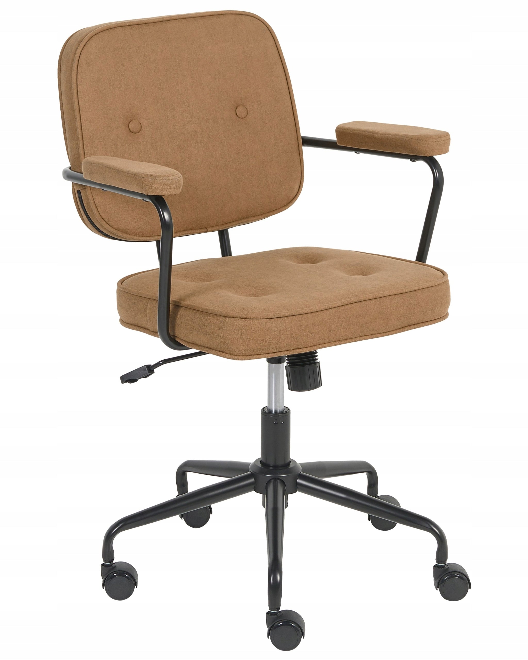 Office chair adjustable fabric light brown