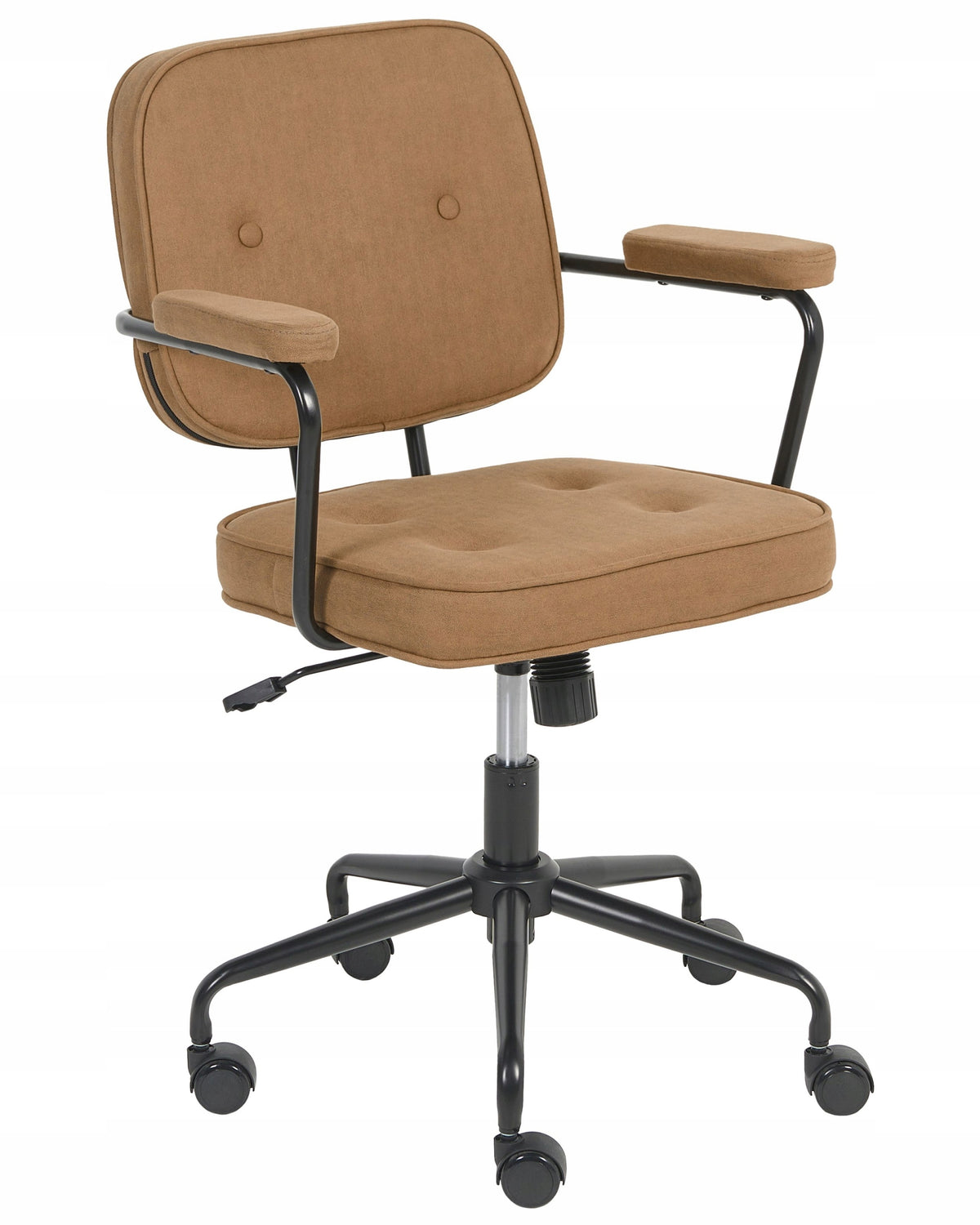 Office chair adjustable fabric light brown