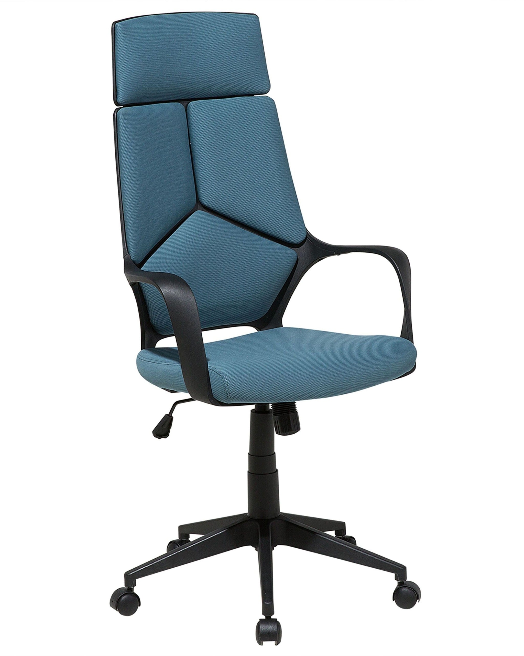 Office chair adjustable wheels dark blue