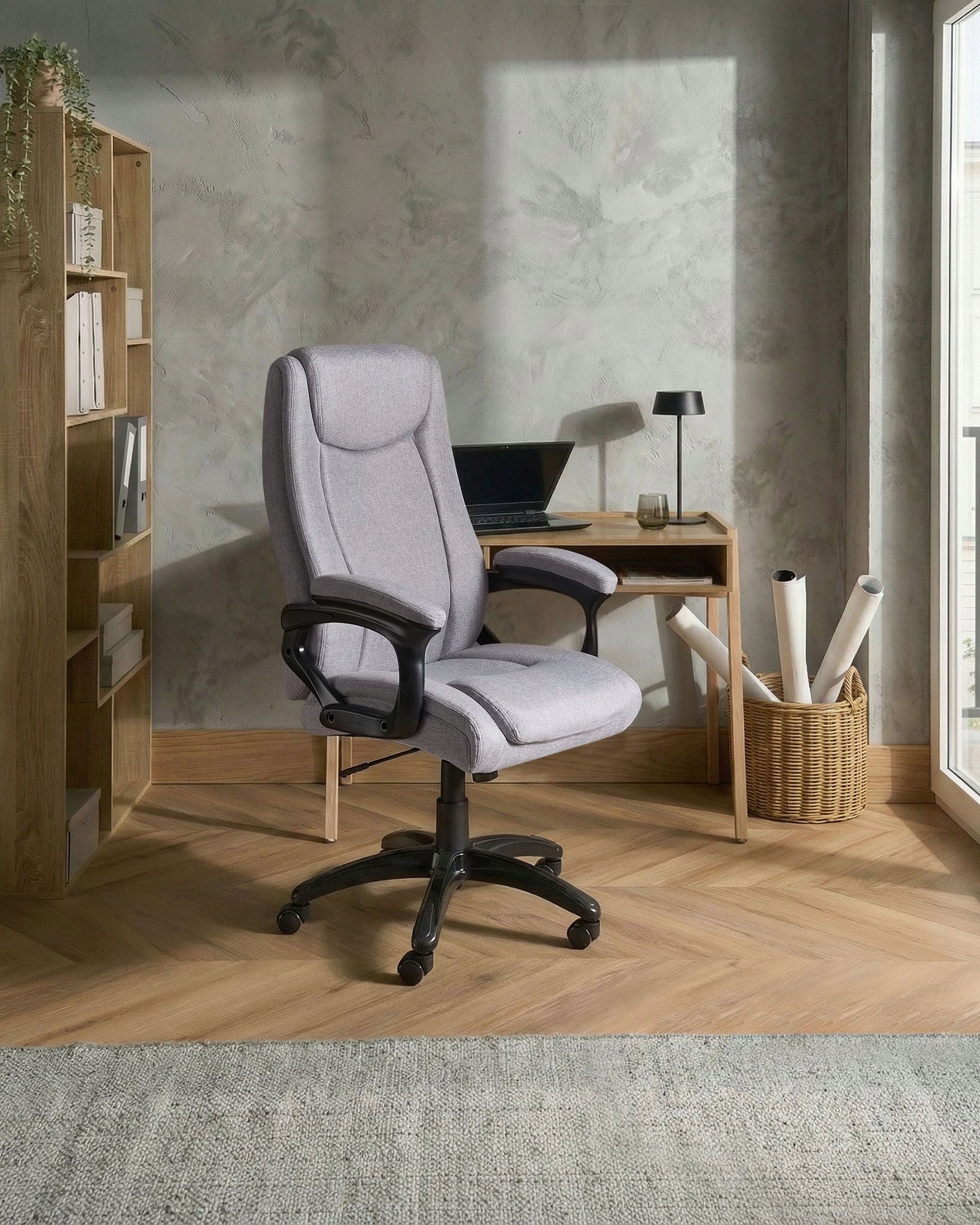 Office chair backrest linen grey Packaging status original