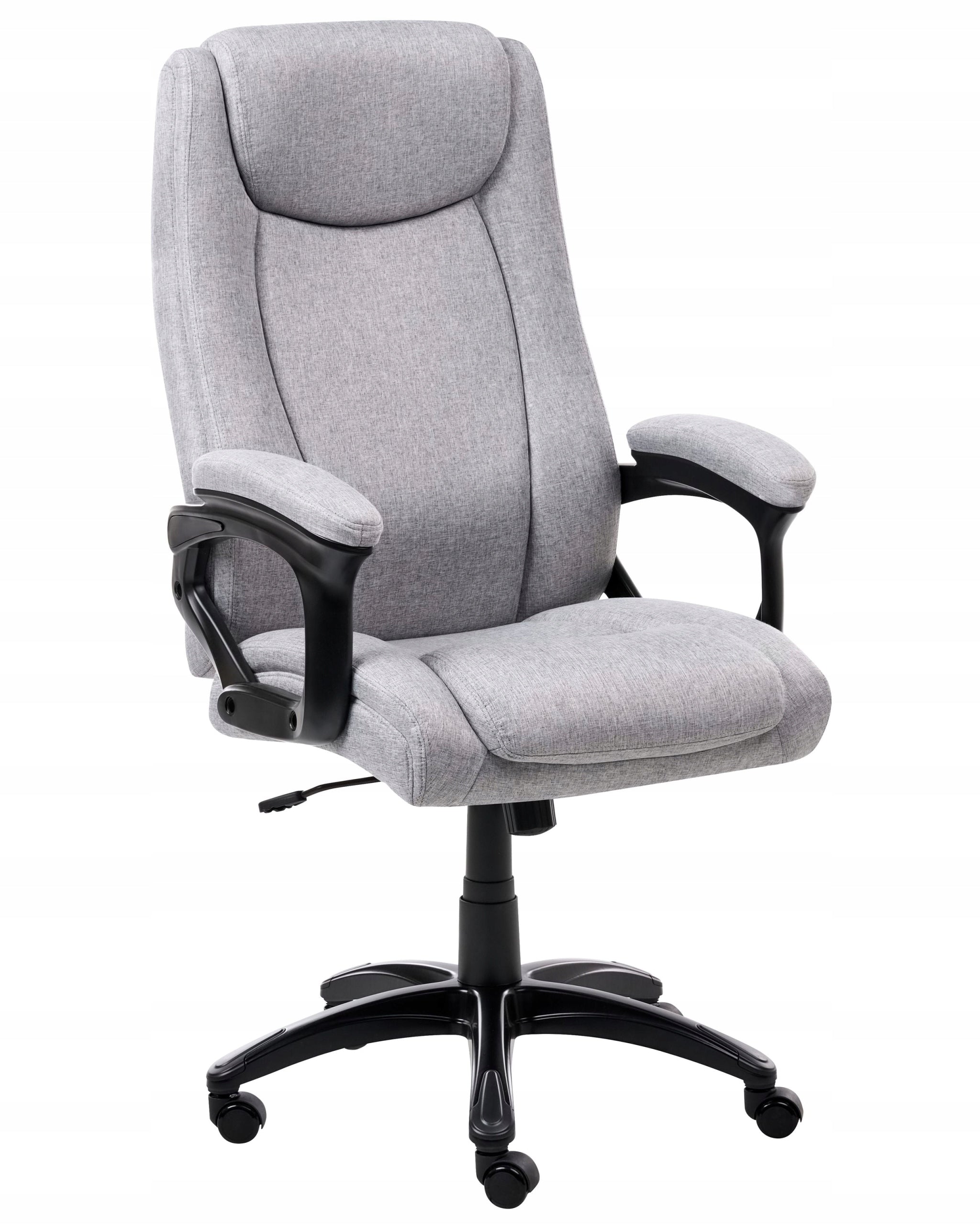 Office chair backrest linen grey