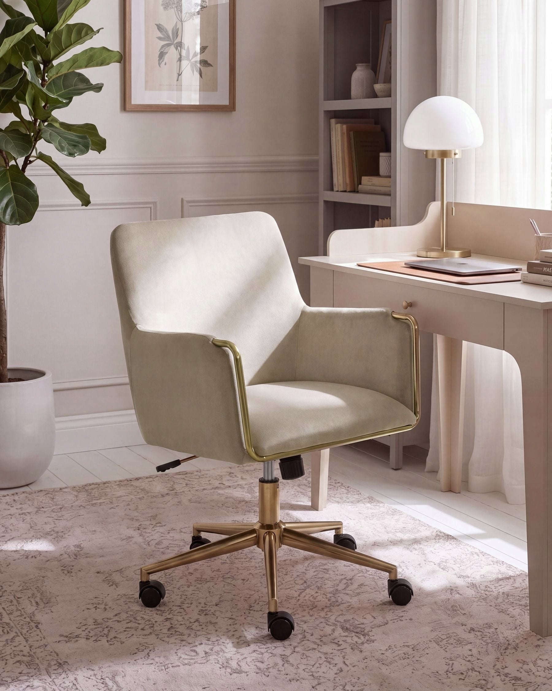 Office chair backrest velour beige Packaging status original