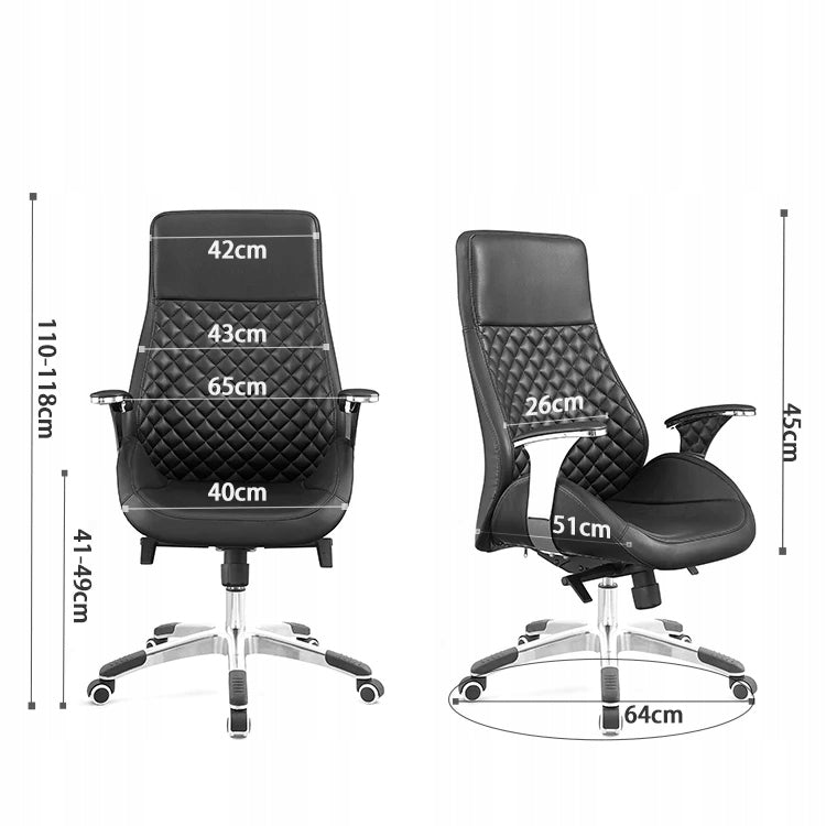 Office chair bronze Spacetronik Rotary Ergonomic 110kg faux leather Medical device no