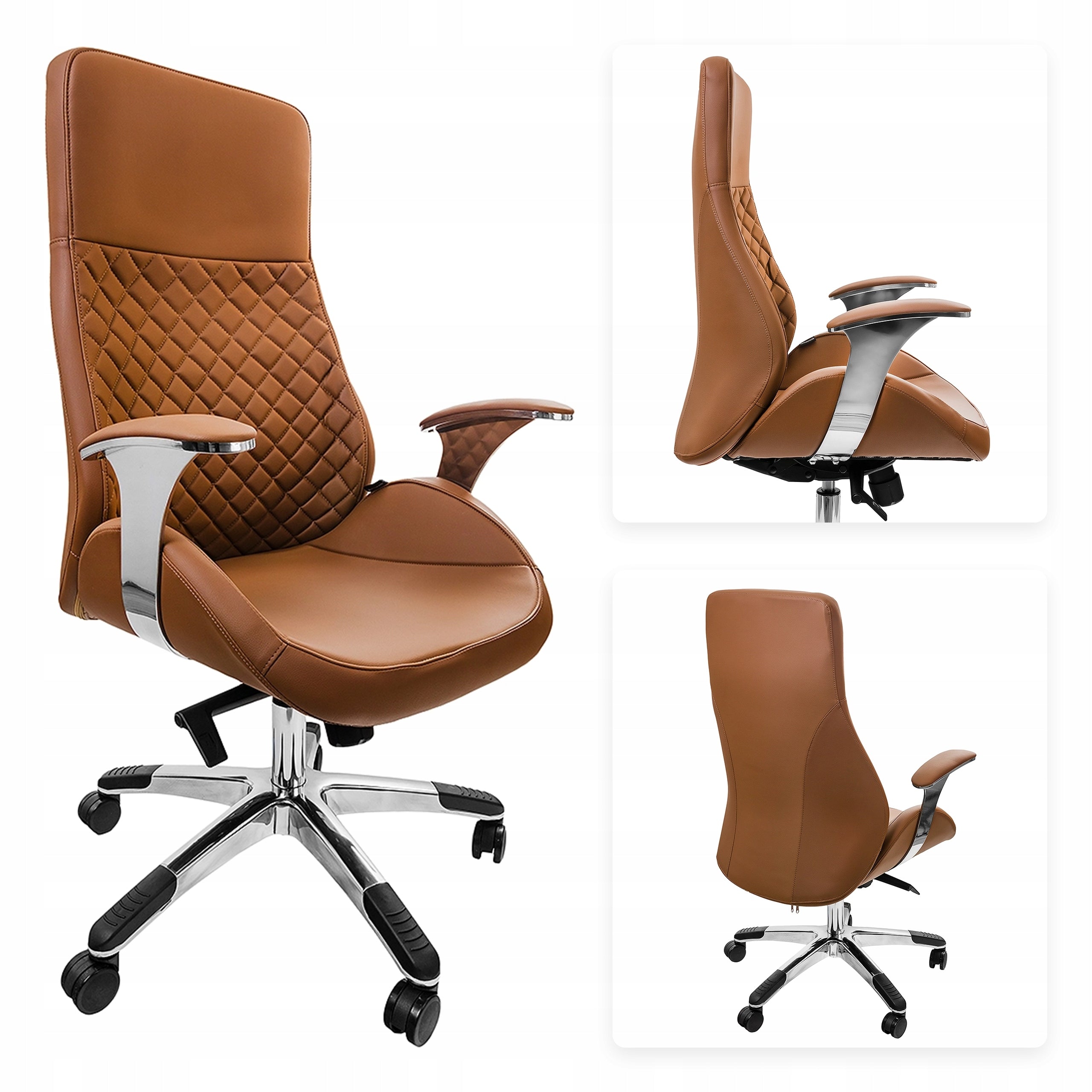 Office chair bronze Spacetronik Rotary Ergonomic 110kg faux leather